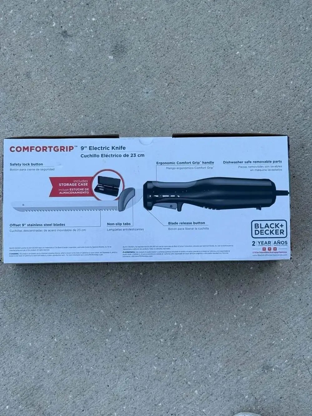 Black+Decker ComfortGrip 9-Inch Electric Knife